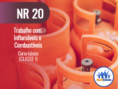 NR 20 Trabalho com inflamáveis e combustíveis (curso básico CLASSE I).  Veja detalhes: